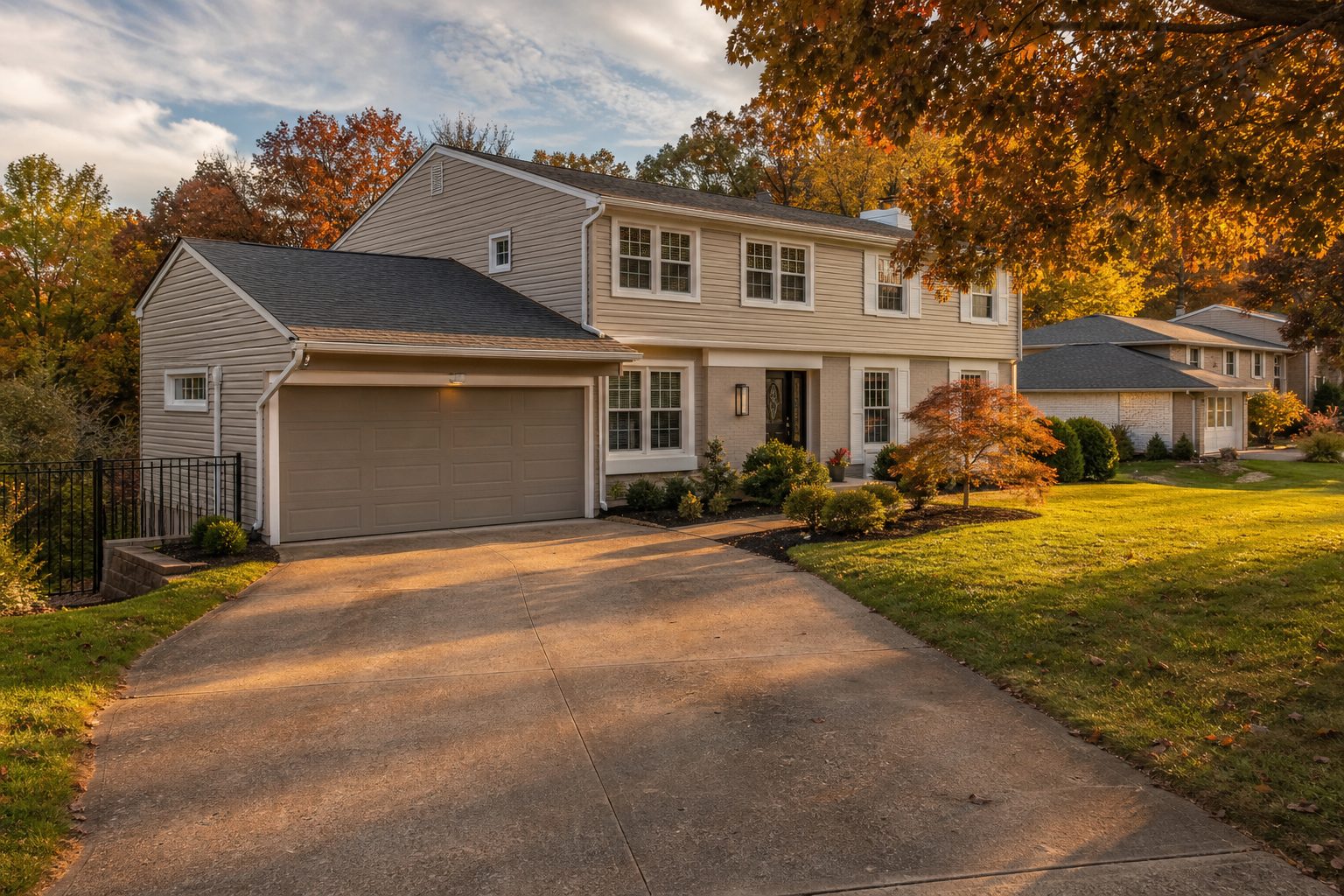 Well-maintained two-story split-level home with fresh paint and updated landscaping in Ross Township North Hills neighborhood.